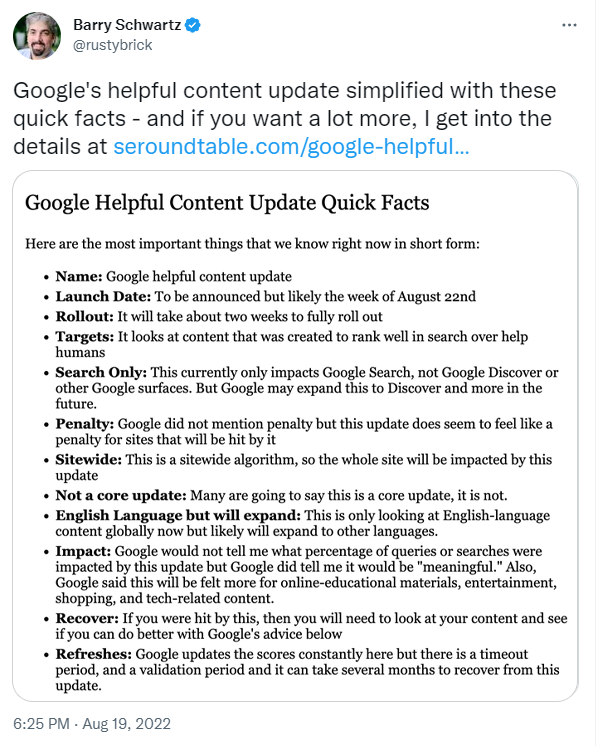 Google’s Latest Update that the creators should know about