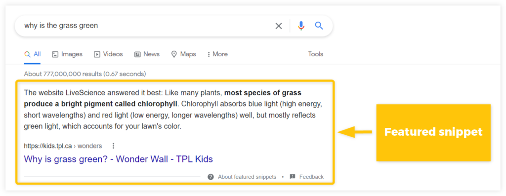 What is a featured snippet?