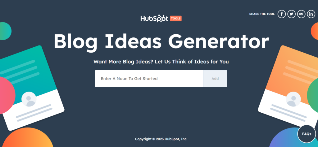 HubSpot Blog Ideas Generator