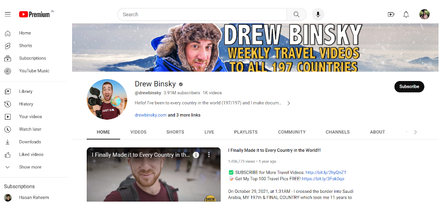 Drew Binsky (Youtube SEO)