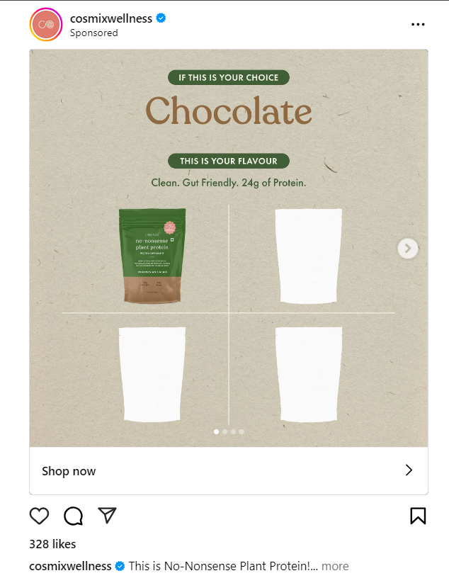 Social media advertising - sponsored post on Instagram