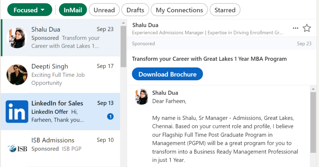 LinkedIn InMail Ads