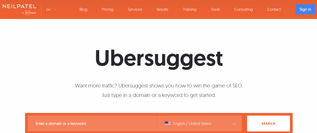 Ubersuggest