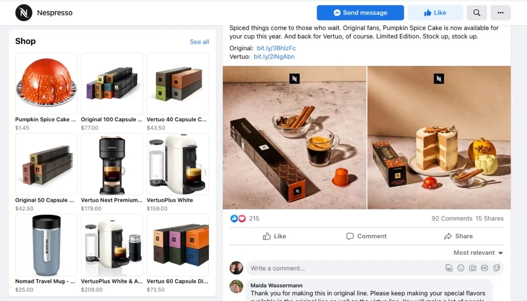 Facebook shop, ecommerce, social commerce