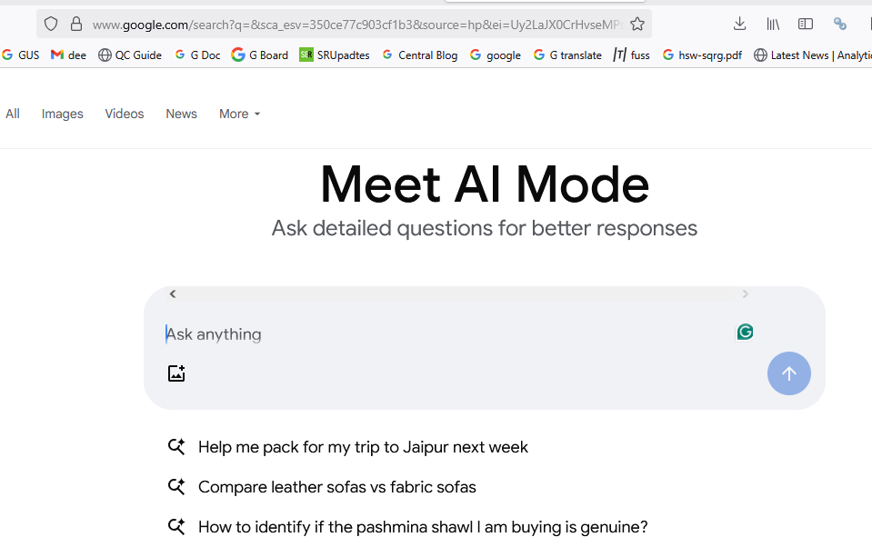 AI mode google search